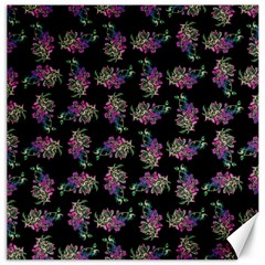 Midnight Noir Garden Chic Pattern Canvas 16  X 16  by dflcprintsclothing