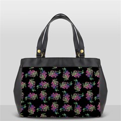 Midnight Noir Garden Chic Pattern Oversize Office Handbag by dflcprintsclothing