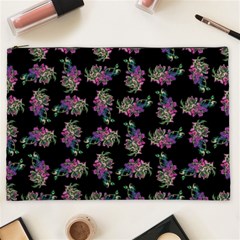 Midnight Noir Garden Chic Pattern Cosmetic Bag (xxl) by dflcprintsclothing