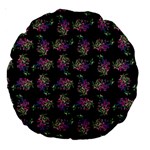 Midnight Noir Garden Chic Pattern Large 18  Premium Round Cushions Front