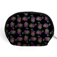 Midnight Noir Garden Chic Pattern Accessory Pouch (medium) by dflcprintsclothing