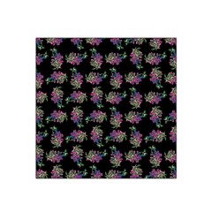 Midnight Noir Garden Chic Pattern Satin Bandana Scarf 22  X 22  by dflcprintsclothing