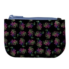 Midnight Noir Garden Chic Pattern Large Coin Purse by dflcprintsclothing