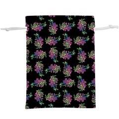 Midnight Noir Garden Chic Pattern Lightweight Drawstring Pouch (xl) by dflcprintsclothing