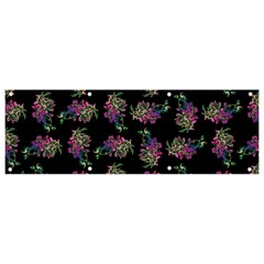 Midnight Noir Garden Chic Pattern Banner And Sign 9  X 3  by dflcprintsclothing