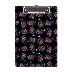 Midnight Noir Garden Chic Pattern A5 Acrylic Clipboard by dflcprintsclothing