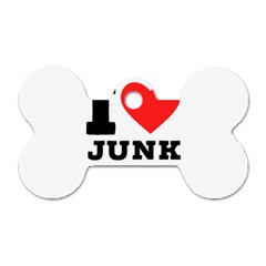 I Love Junk Food Dog Tag Bone (two Sides) by ilovewhateva