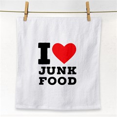 I Love Junk Food Face Towel by ilovewhateva