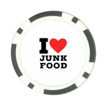 I love junk food Poker Chip Card Guard (10 pack) Front