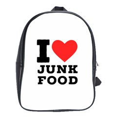 I Love Junk Food School Bag (large) by ilovewhateva