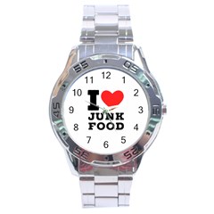 I Love Junk Food Stainless Steel Analogue Watch by ilovewhateva