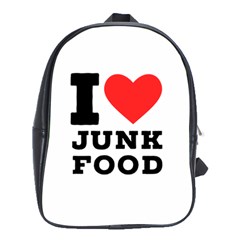 I Love Junk Food School Bag (xl) by ilovewhateva