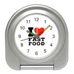 I love fast food Travel Alarm Clock Front