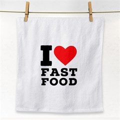 I Love Fast Food Face Towel by ilovewhateva