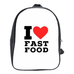 I Love Fast Food School Bag (large) by ilovewhateva