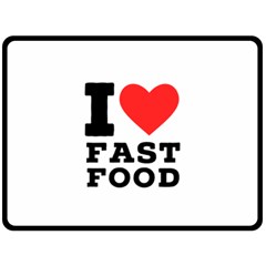 I Love Fast Food Fleece Blanket (large) by ilovewhateva