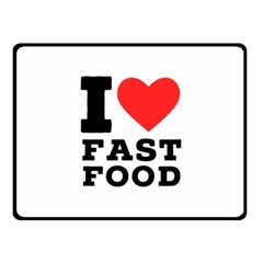 I Love Fast Food Fleece Blanket (small) by ilovewhateva