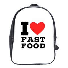 I Love Fast Food School Bag (xl) by ilovewhateva