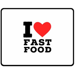 I Love Fast Food Two Sides Fleece Blanket (medium)