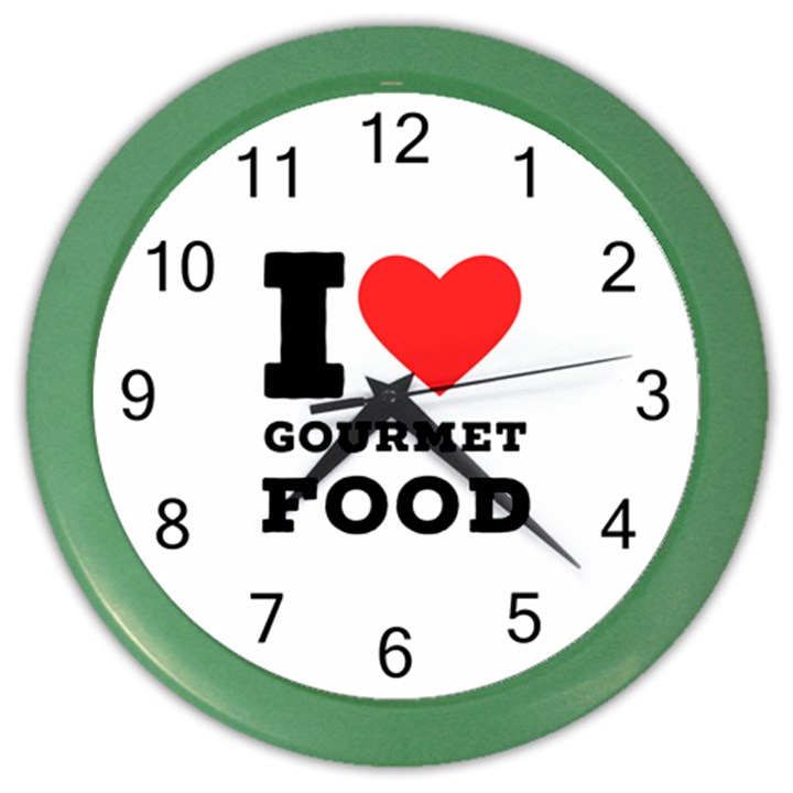 I love gourmet food Color Wall Clock