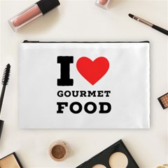 I Love Gourmet Food Cosmetic Bag (large) by ilovewhateva