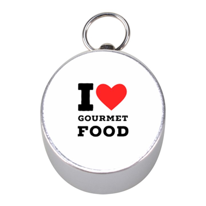 I love gourmet food Mini Silver Compasses