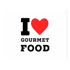 I Love Gourmet Food Two Sides Premium Plush Fleece Blanket (large) by ilovewhateva