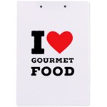 I love gourmet food A4 Acrylic Clipboard Back