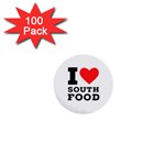 I love south food 1  Mini Buttons (100 pack)  Front