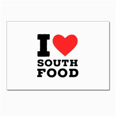 I Love South Food Postcard 4 x 6  (pkg Of 10) by ilovewhateva