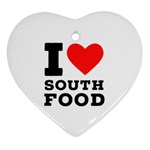 I love south food Heart Ornament (Two Sides) Front