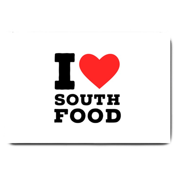 I love south food Large Doormat