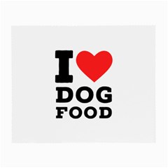 I Love Dog Food Small Glasses Cloth (2 Sides) by ilovewhateva