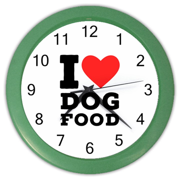 I love dog food Color Wall Clock