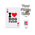 I love dog food Playing Cards 54 Designs (Mini) Front - Heart3