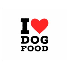 I Love Dog Food Two Sides Premium Plush Fleece Blanket (medium) by ilovewhateva