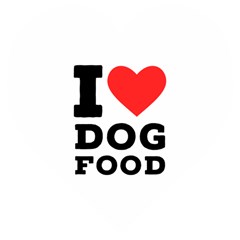 I Love Dog Food Wooden Puzzle Heart by ilovewhateva