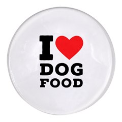 I Love Dog Food Round Glass Fridge Magnet (4 Pack)