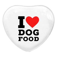 I Love Dog Food Heart Glass Fridge Magnet (4 Pack) by ilovewhateva