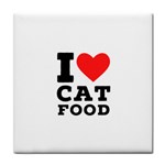 I love cat food Tile Coaster Front