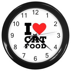 I Love Cat Food Wall Clock (black) by ilovewhateva