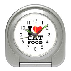 I Love Cat Food Travel Alarm Clock by ilovewhateva