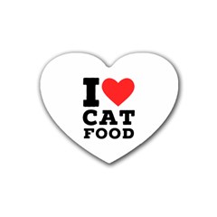 I Love Cat Food Rubber Coaster (heart) by ilovewhateva