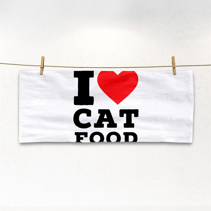 I love cat food Hand Towel