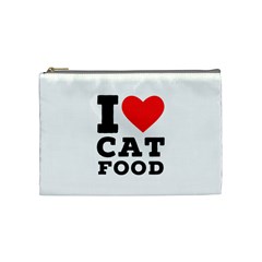 I Love Cat Food Cosmetic Bag (medium) by ilovewhateva