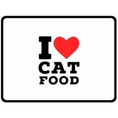 I Love Cat Food Fleece Blanket (large) by ilovewhateva