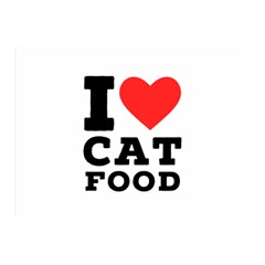 I Love Cat Food Two Sides Premium Plush Fleece Blanket (mini) by ilovewhateva