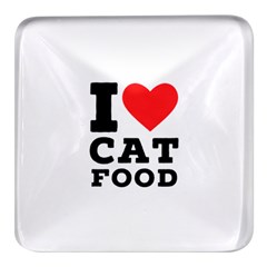 I Love Cat Food Square Glass Fridge Magnet (4 Pack) by ilovewhateva