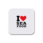 I love sea food Rubber Square Coaster (4 pack) Front