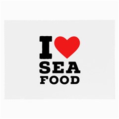 I Love Sea Food Large Glasses Cloth (2 Sides)